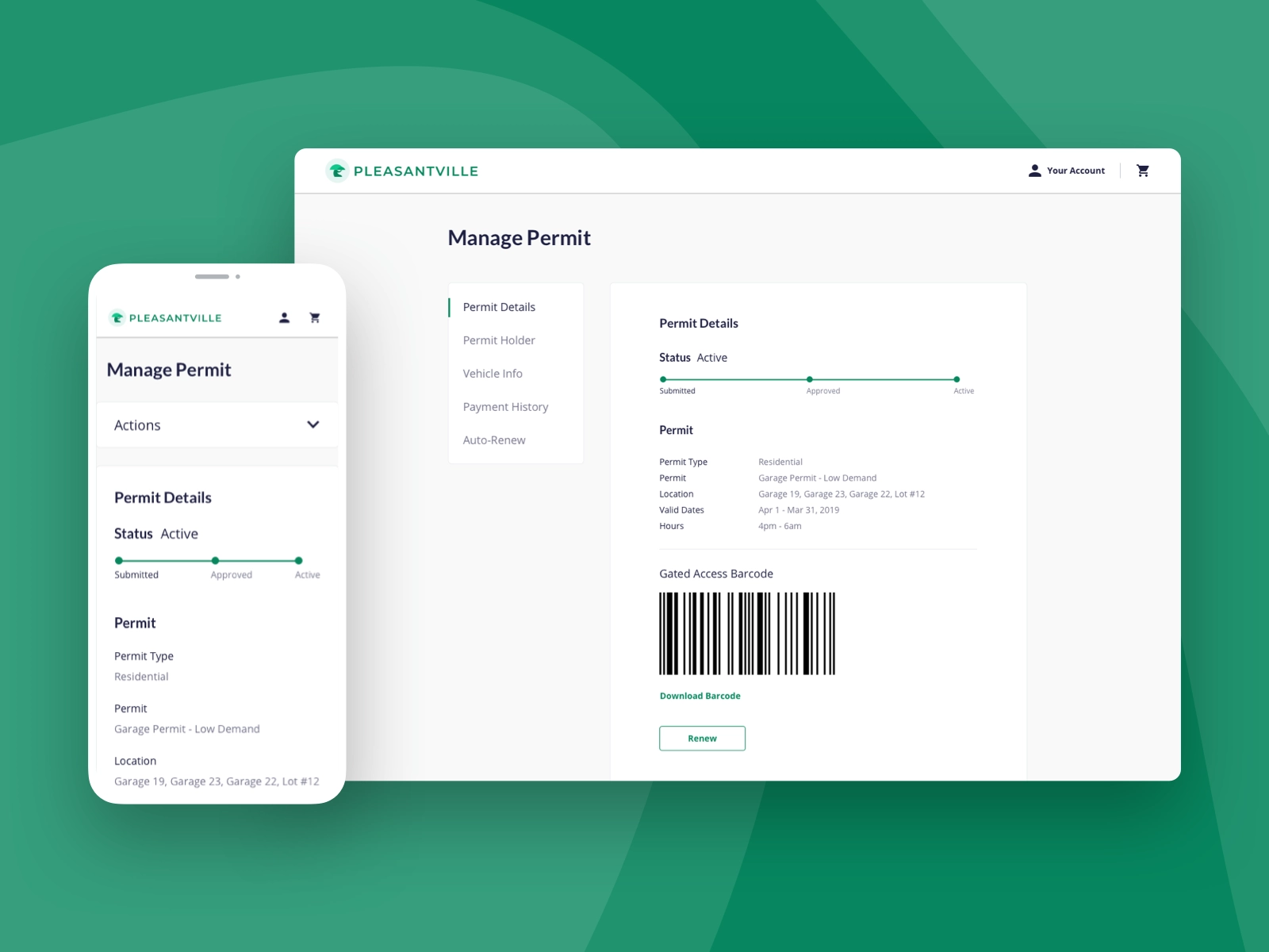 Passport platform screen