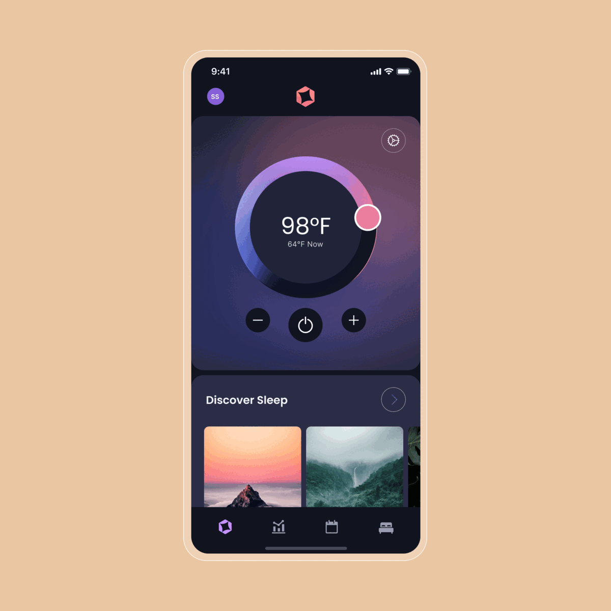 Sleepme dark mode app animation
